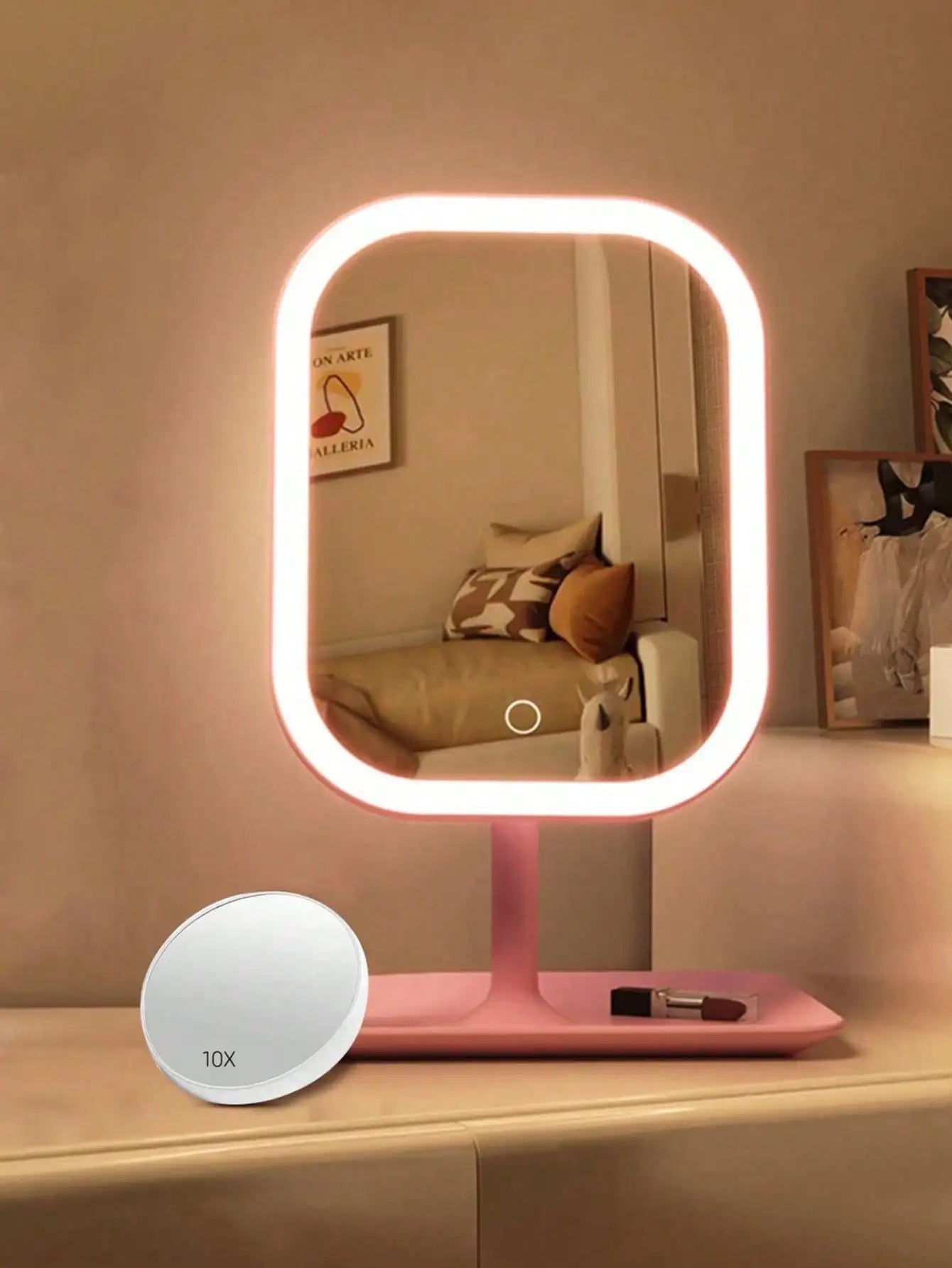 Miroir Maquillage LED 3 Couleurs avec Grossissement 10X | Le Maquillage Parfait, Enfin