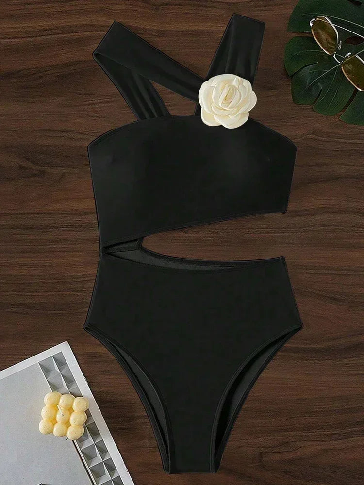 3D Flower One-Shoulder Push-Up Swimsuit | Sculptural, Feminine &amp; Made for Attention