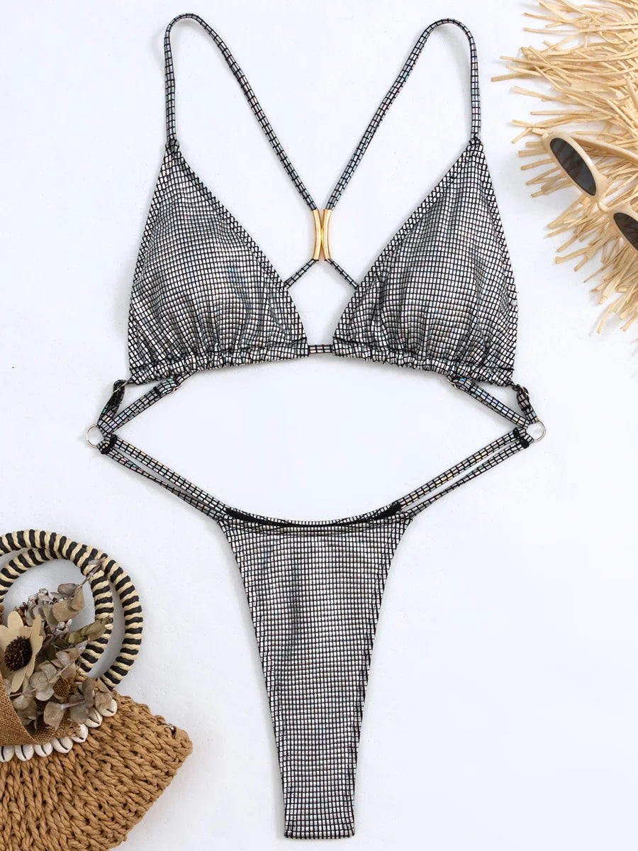 PU Leather Mini Thong Monokini | Cross-Back, Backless &amp; Completely Unforgettable