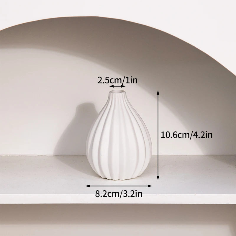 Vase Céramique Blanc Nordique | La Pièce Déco Minimaliste Qui Transforme Tout