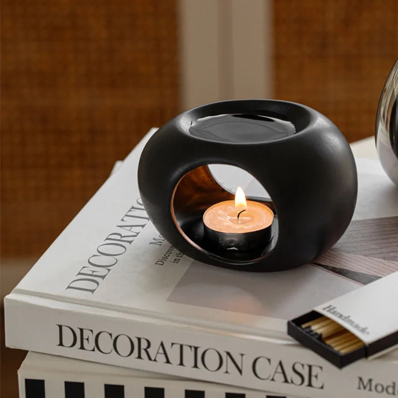 Brûleur Huiles Essentielles Céramique | Purifiez l'Air & Créez une Ambiance Zen Chez Vous