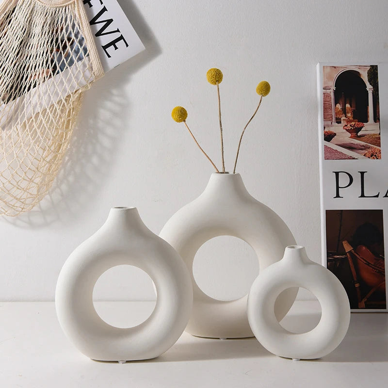 Vase Fleur Blanc Style Nordique | Décorez Votre Intérieur Sans Effort