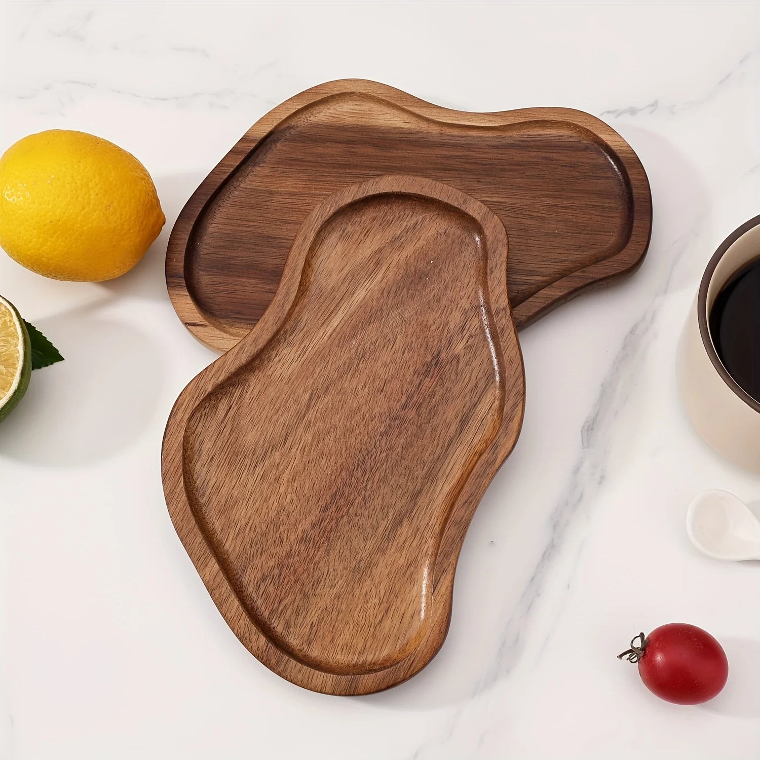 Plateau en Bois Acacia Japonais | Résistant à la Chaleur — Déco & Fonctionnel à la Fois