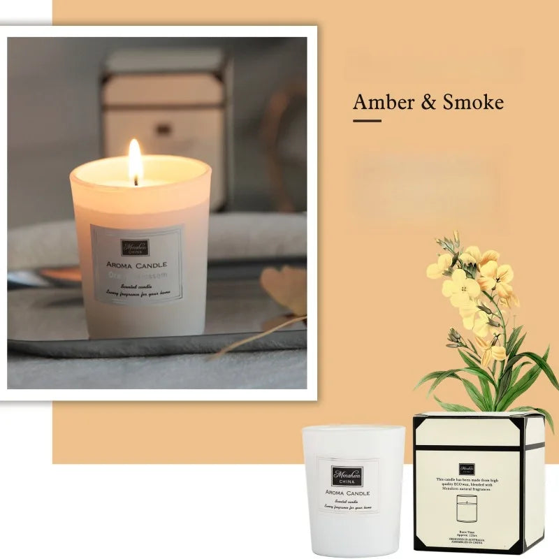 Bougie Cire de Soja 3 Couleurs Sans Fumée | Naturelle, Longue Durée & Belle à Regarder